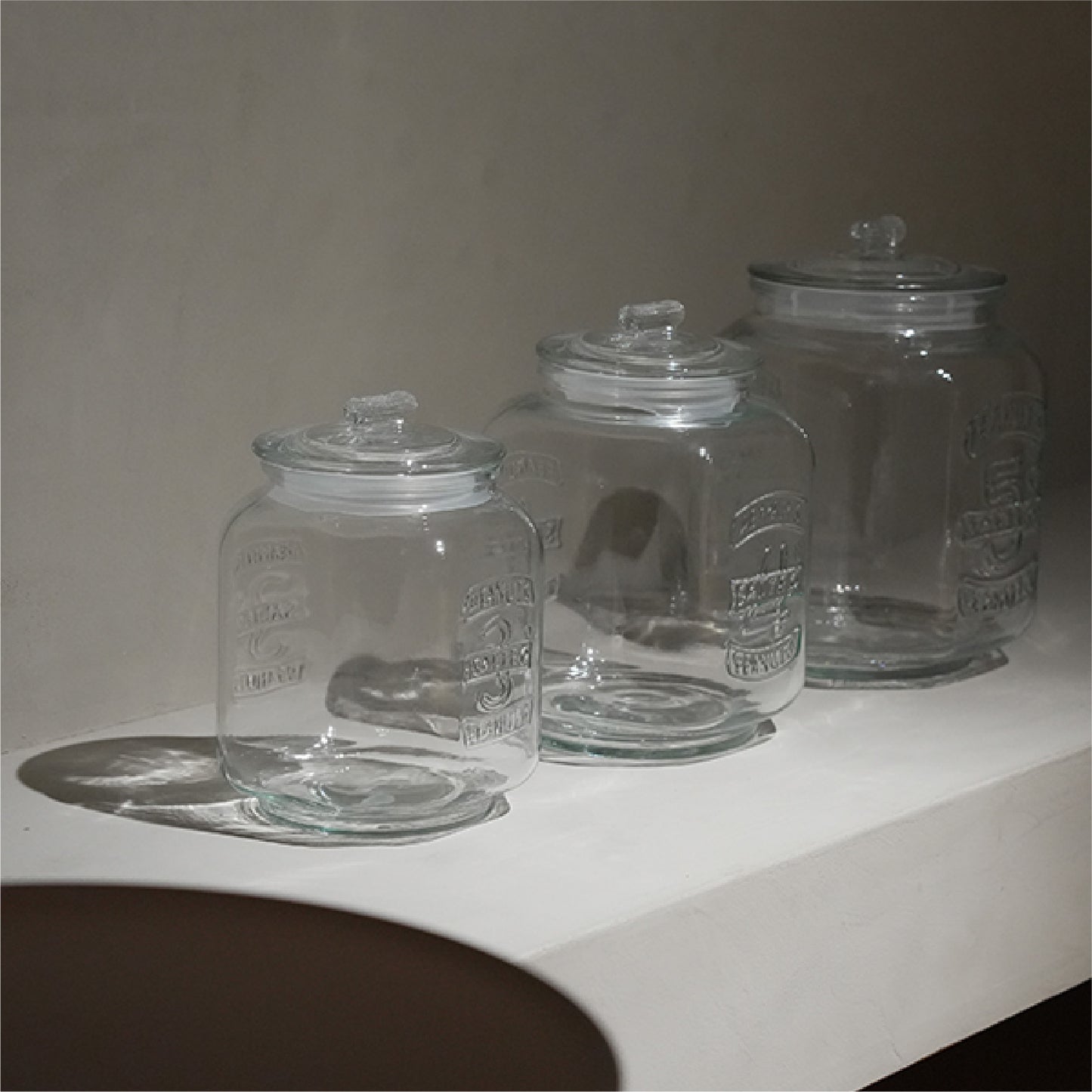 GLASS COOKIE JAR