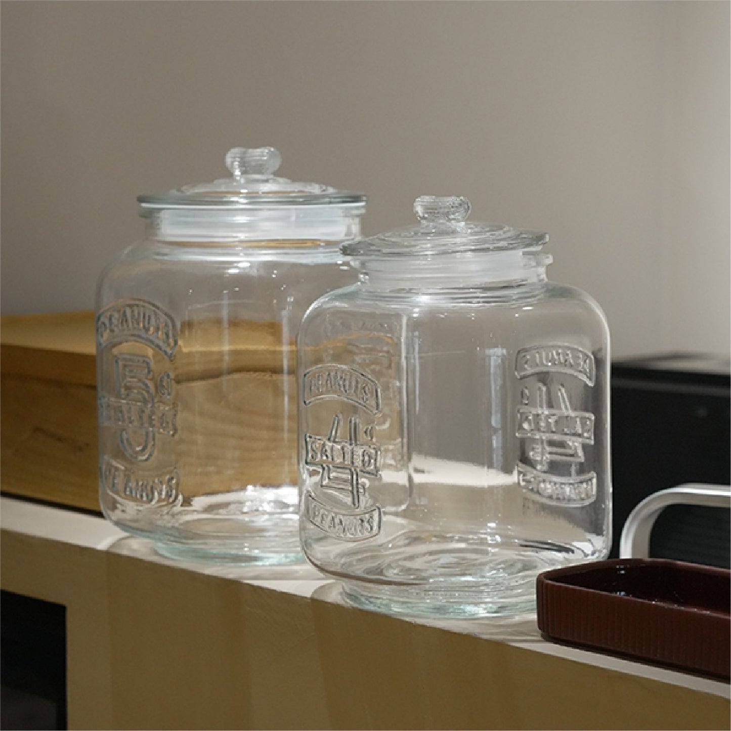 GLASS COOKIE JAR