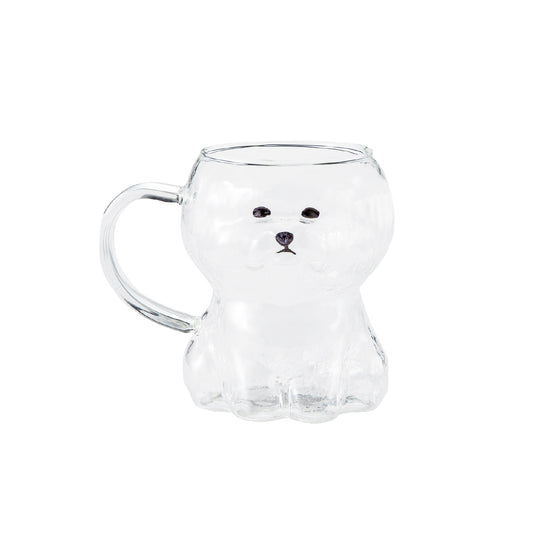 ダイカットガラスマグ　ビションフリーゼ