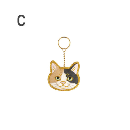 ニャトリエ 刺繍キーホルダー