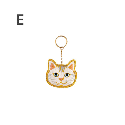 ニャトリエ 刺繍キーホルダー