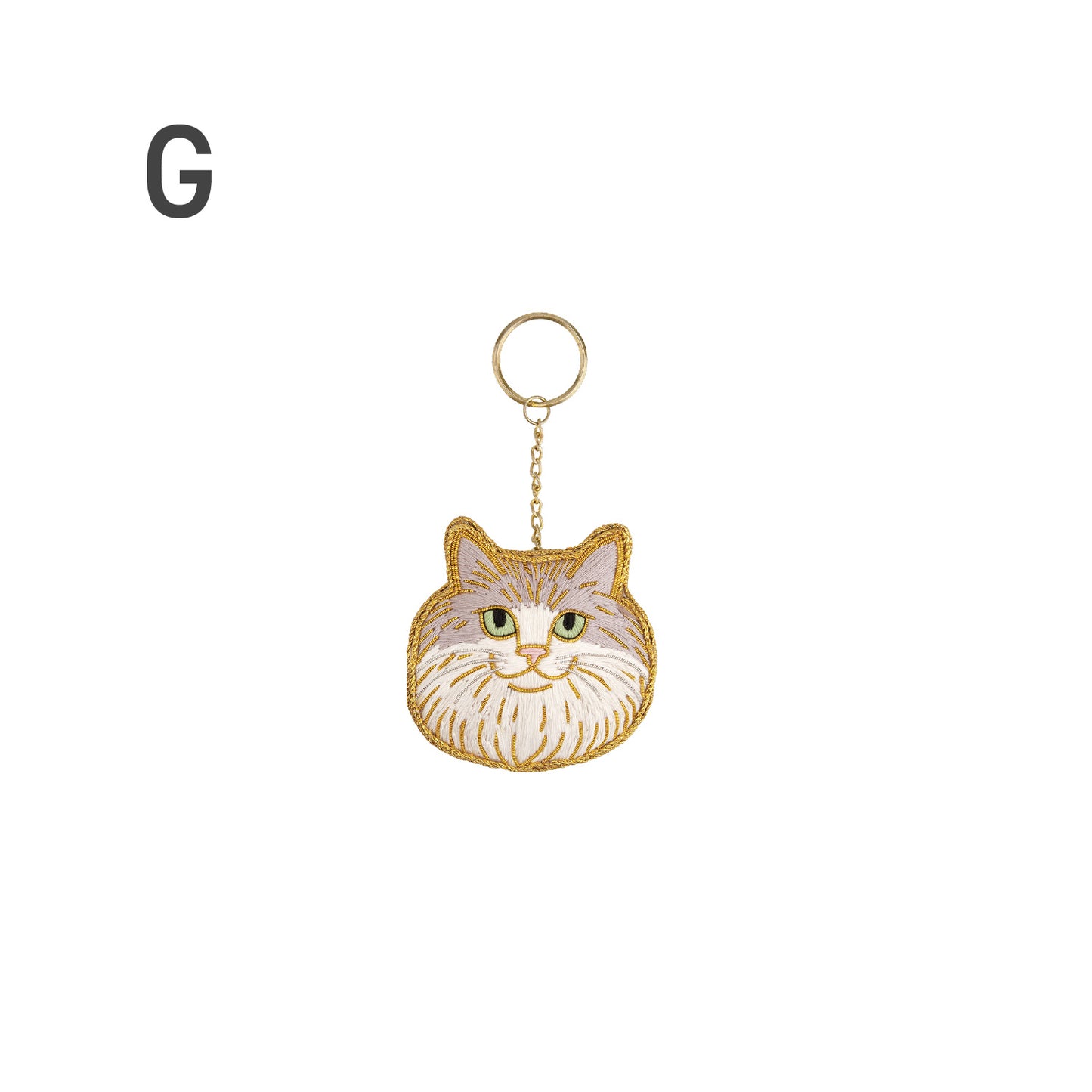 ニャトリエ 刺繍キーホルダー