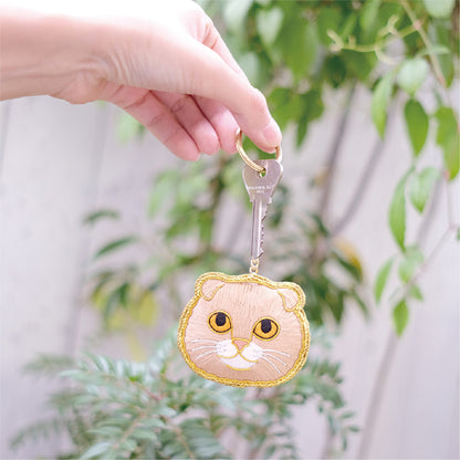 ニャトリエ 刺繍キーホルダー