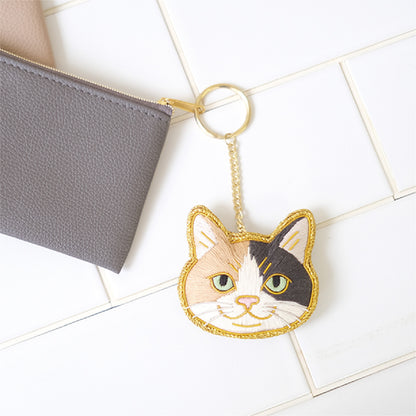 ニャトリエ 刺繍キーホルダー