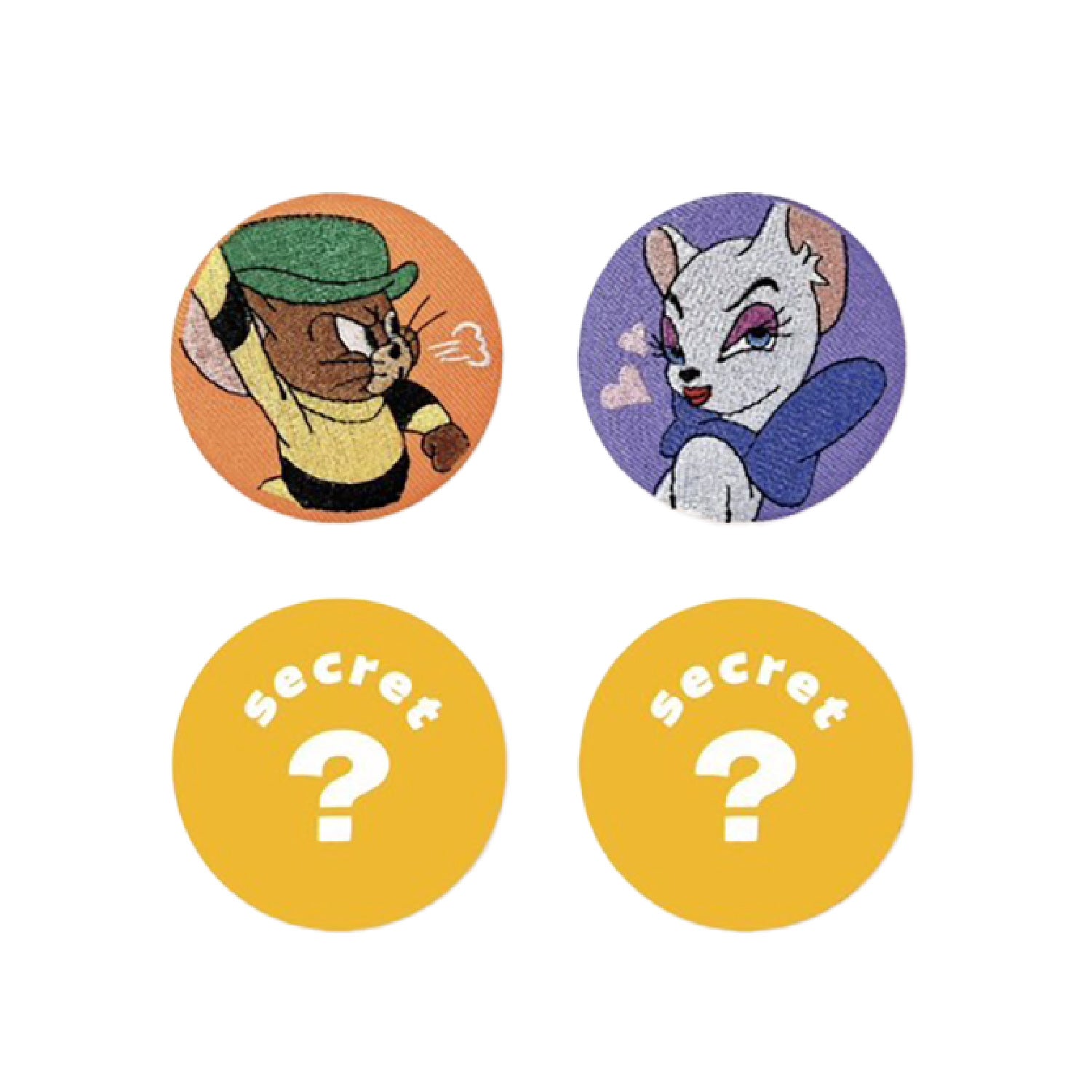 トムとジェリー シークレット刺繍缶バッジ 単品12個 – Chatta