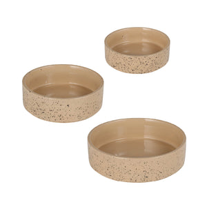 SPLATTER CERAMIC DOG BOWL
