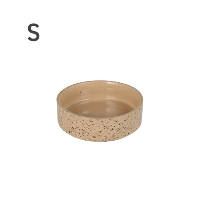 SPLATTER CERAMIC DOG BOWL