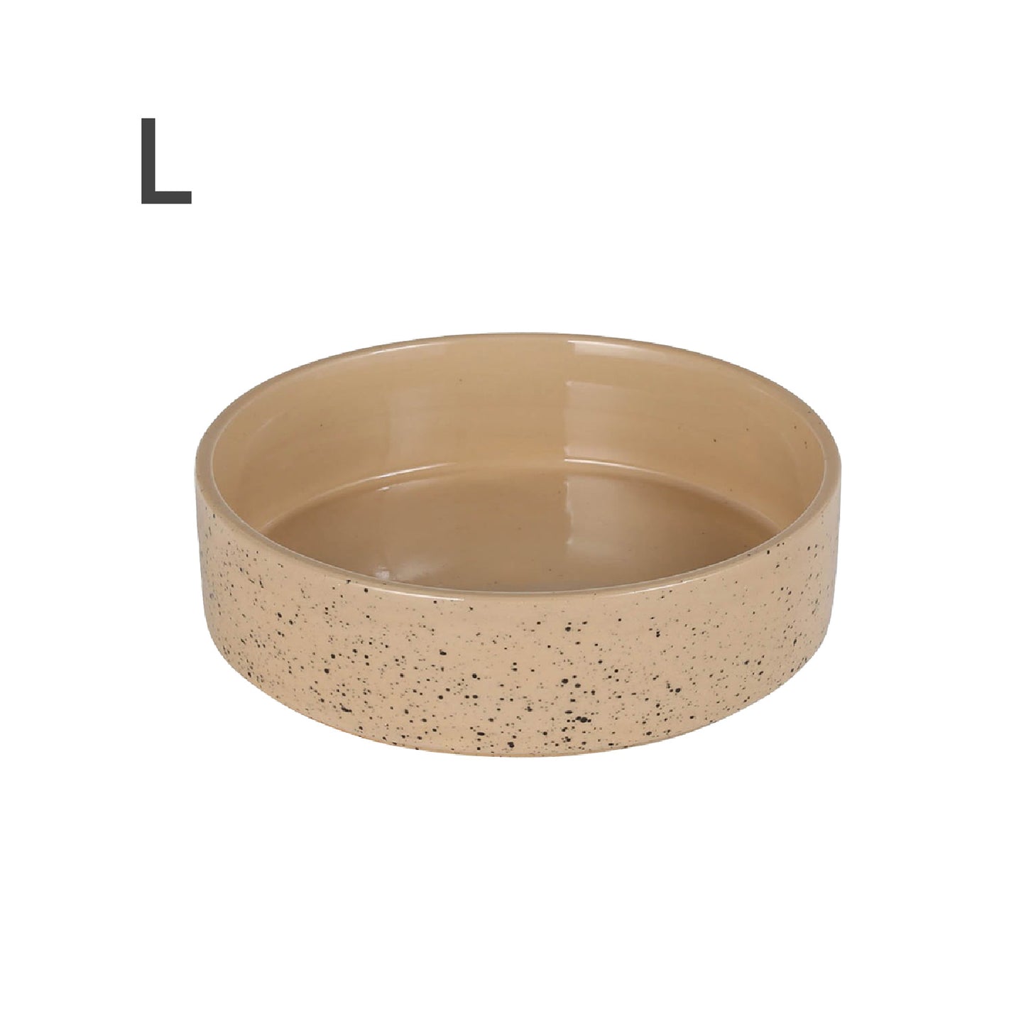 SPLATTER CERAMIC DOG BOWL