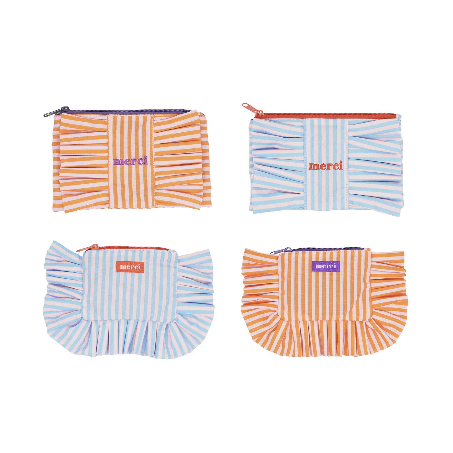 MERCI　Stripeコットンポーチ