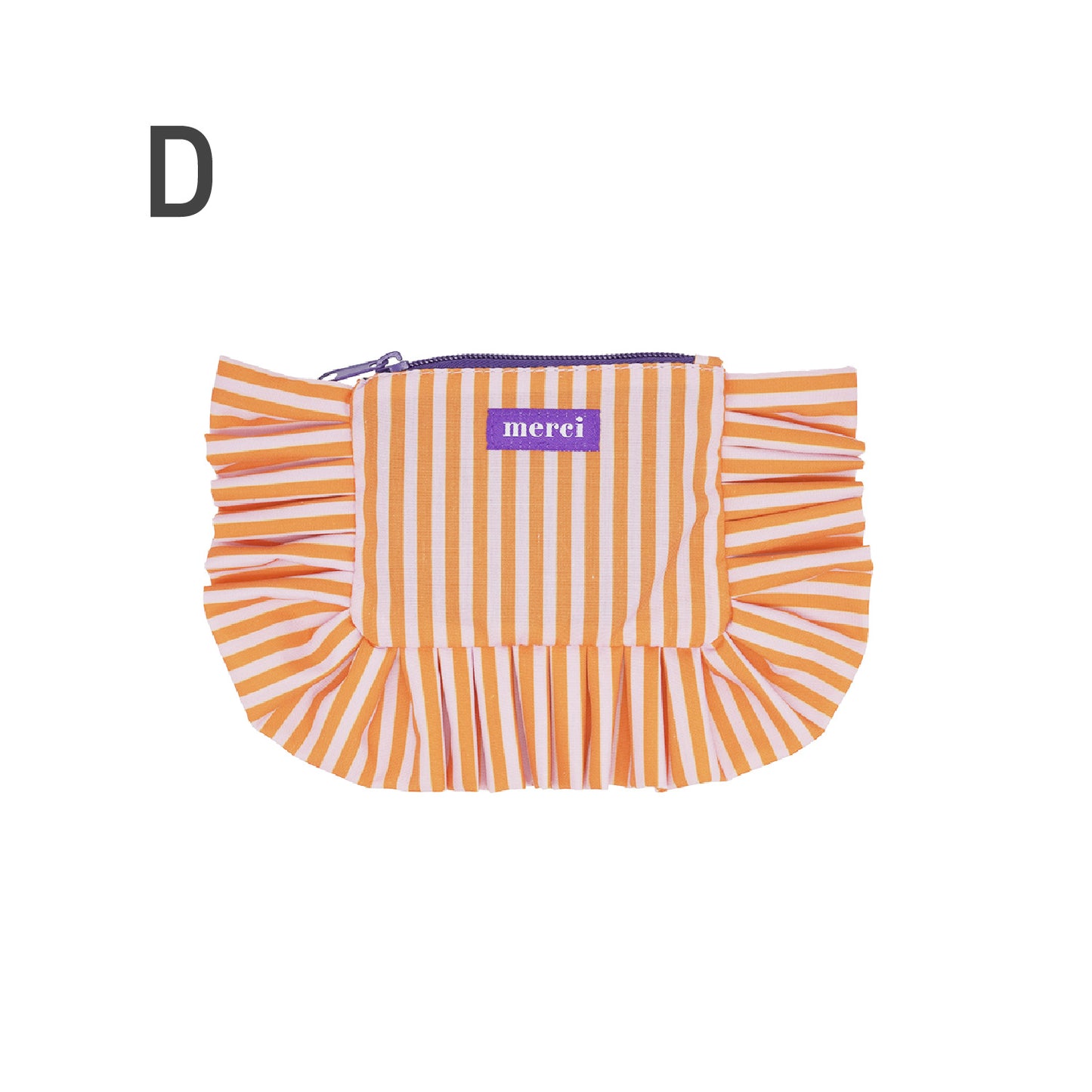 MERCI　Stripeコットンポーチ