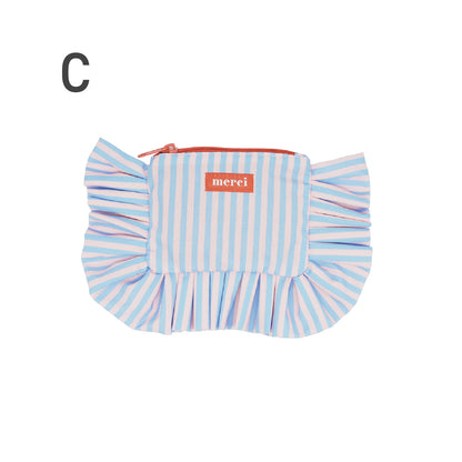 MERCI　Stripeコットンポーチ