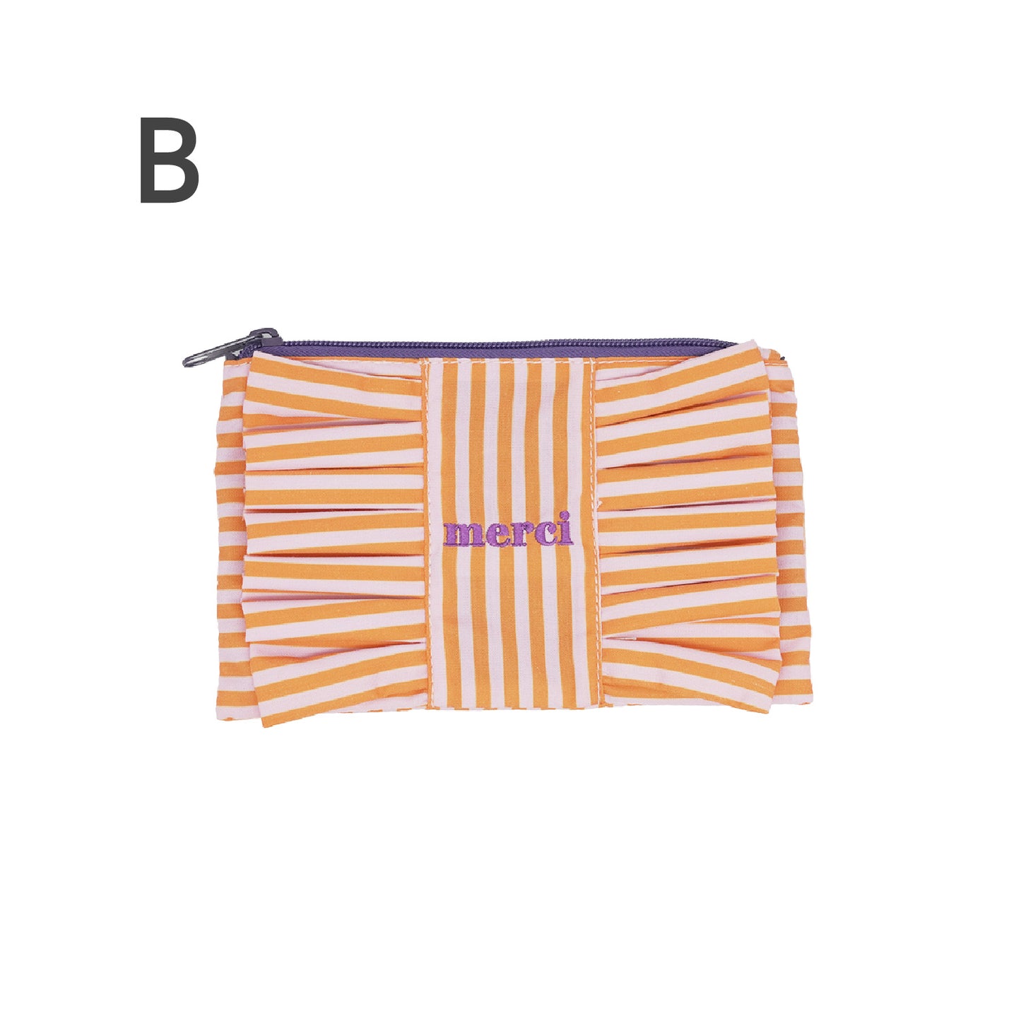 MERCI　Stripeコットンポーチ