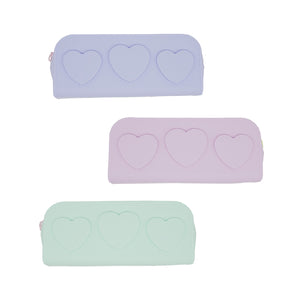 Tippi シリコンペンケース ハート （パープル・ピンク・グリーン）