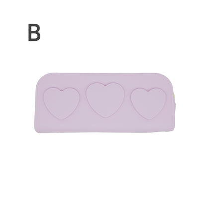 Tippi シリコンペンケース ハート （パープル・ピンク・グリーン）